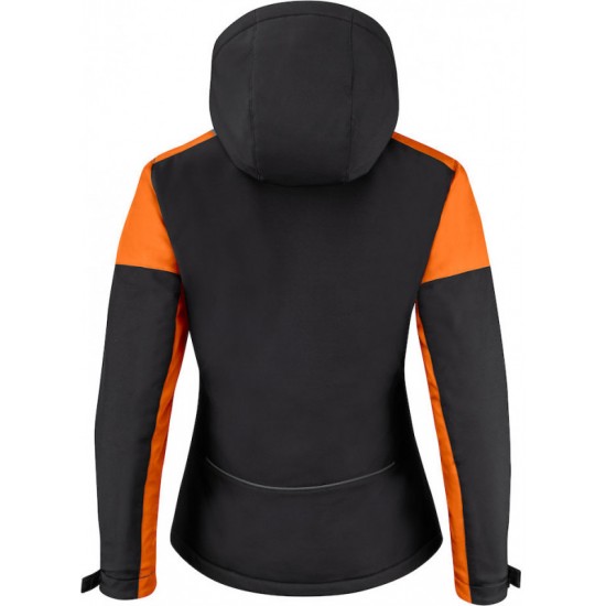 Куртка софтшел жіноча Printer Prime чорний/помаранчевий - 22610729030S