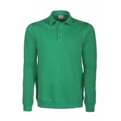 Світшот з коміром поло Printer Homerun тепло-зелений - 22620407283XL