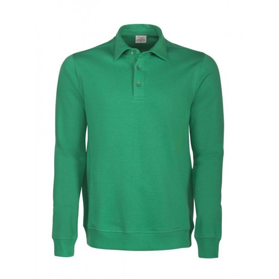 Світшот з коміром поло Printer Homerun тепло-зелений - 22620407283XL