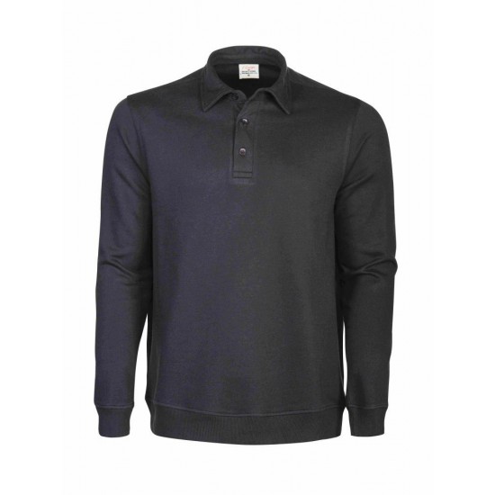 Світшот з коміром поло Printer Homerun сіро-сталевий - 22620409355XL