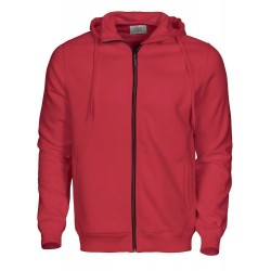 Худі на блискавці чоловіче Printer Overhead червоний - 2262051400XXL