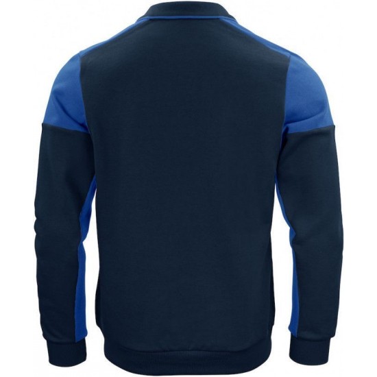 Двоколірний лонгслів поло Printer Polosweater синій - 22620606053XS