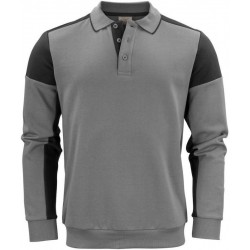 Двоколірний лонгслів поло Printer Polosweater антрацит/чорний - 226206093903XL