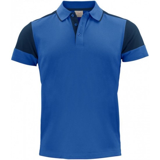 Двоколірна футболка поло чоловіча Printer Prime темно-синій - 22650245360M