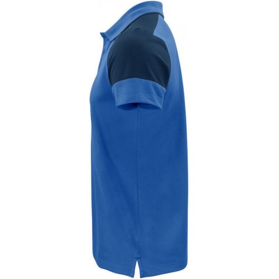 Двоколірна футболка поло чоловіча Printer Prime темно-синій - 22650245360M