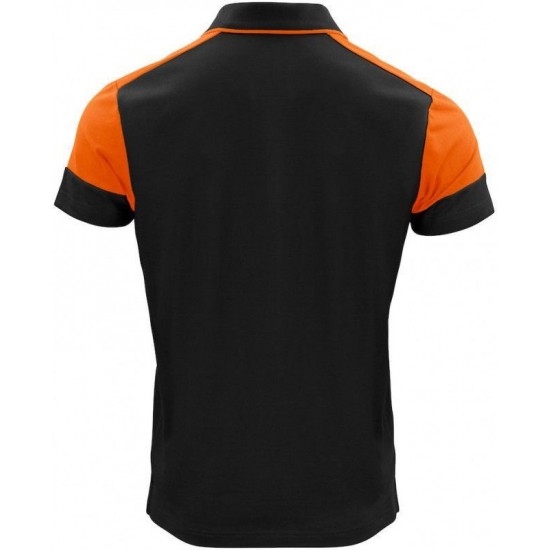 Двоколірна футболка поло чоловіча Printer Prime помаранчевий - 22650249030M