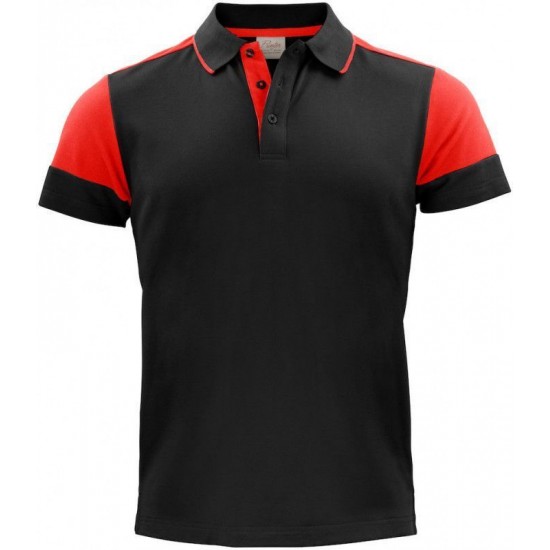 Двоколірна футболка поло чоловіча Printer Prime червоний - 226502490403XL