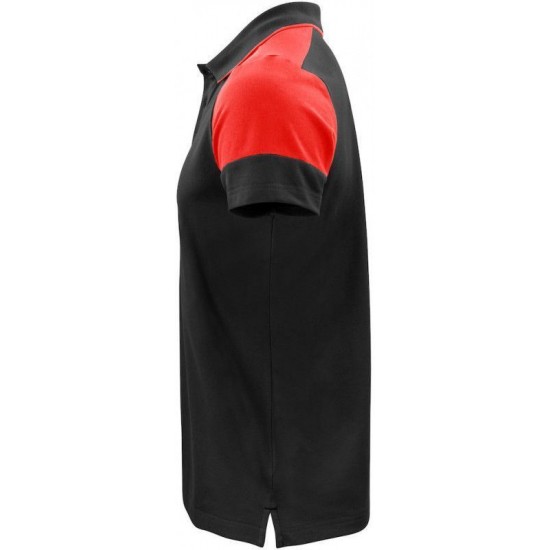 Двоколірна футболка поло чоловіча Printer Prime червоний - 226502490403XL