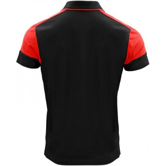 Двоколірна футболка поло чоловіча Printer Prime червоний - 226502490403XL