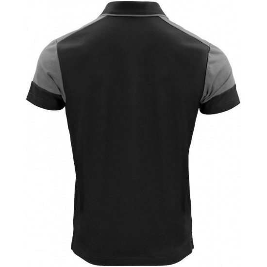 Двоколірна футболка поло чоловіча Printer Prime чорний/антрацит - 22650249093M