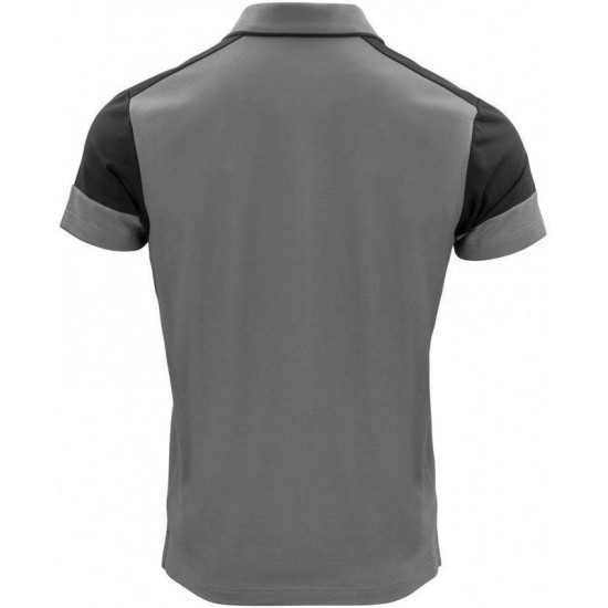 Двоколірна футболка поло чоловіча Printer Prime антрацит/чорний - 22650249390M