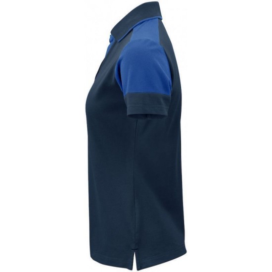 Двоколірна футболка поло жіноча Printer Prime синій - 22650256053M