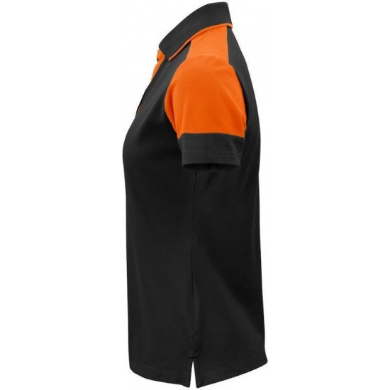 Двоколірна футболка поло жіноча Printer Prime помаранчевий - 22650259030L