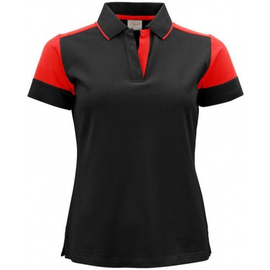 Двоколірна футболка поло жіноча Printer Prime червоний - 22650259040L