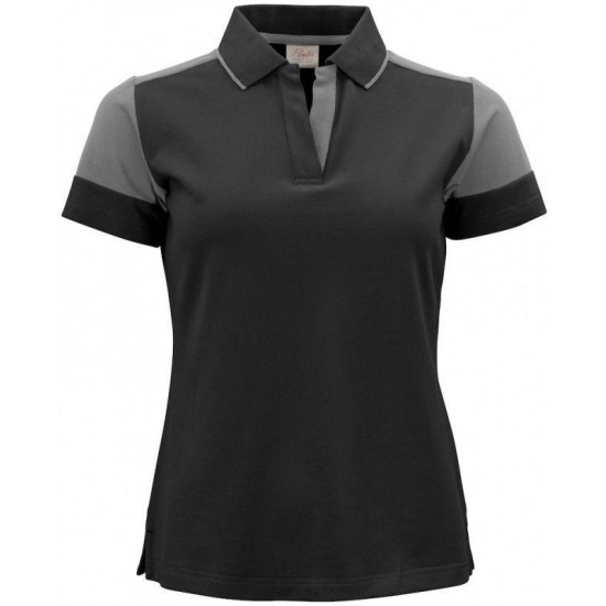Двоколірна футболка поло жіноча Printer Prime чорний/антрацит - 22650259093L