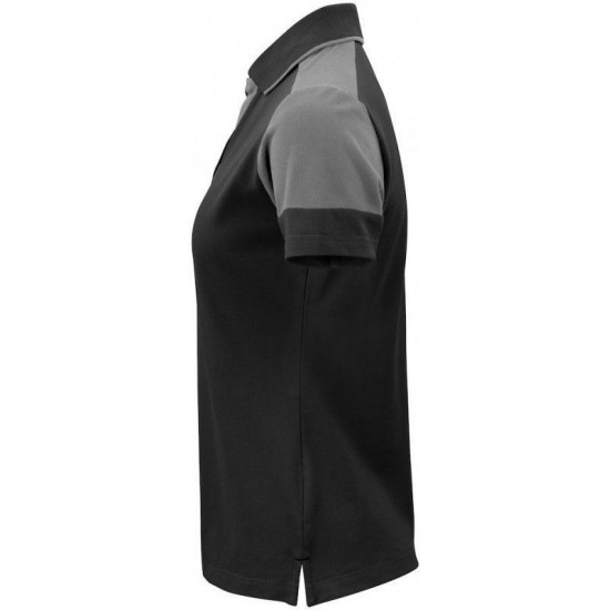 Двоколірна футболка поло жіноча Printer Prime чорний/антрацит - 22650259093L