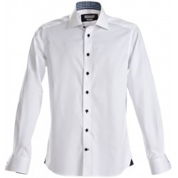 Сорочка чоловіча JH&Frost Red Bow 20 Slim Fit білий/темно-синій - 29020021066L