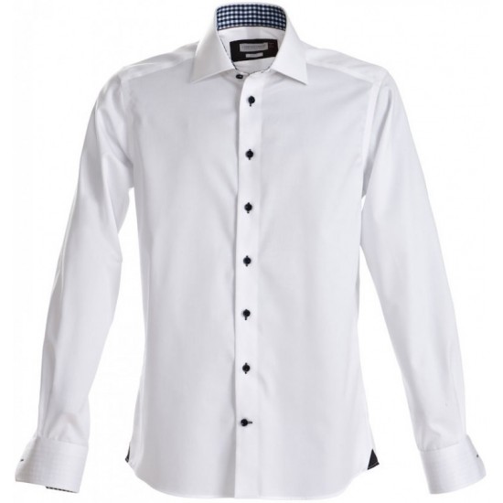 Сорочка чоловіча JH&Frost Red Bow 20 Slim Fit білий/темно-синій - 29020021066S Сорочка чоловіча JH&Frost Red Bow 20 Slim Fit білий/темно-синій - 29020021066S