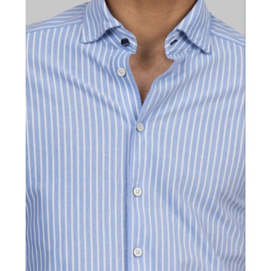 Сорочка чоловіча JH&Frost Indigo Bow 34 Slim Fit денім - 2903402550M