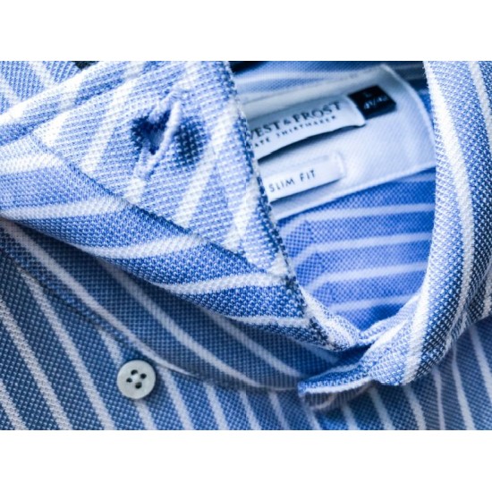 Сорочка чоловіча JH&Frost Indigo Bow 34 Slim Fit денім - 2903402550M