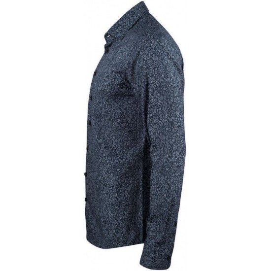 Сорочка чоловіча з візерунком пейслі JH&Frost Indigo Bow 37 Slim Fit синій - 2903702601M