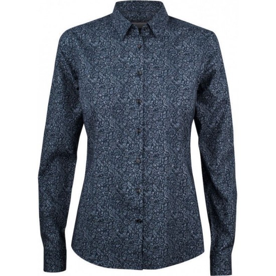 Сорочка жіноча з візерунком пейслі JH&Frost Indigo Bow 37 синій - 2903703601L Сорочка жіноча з візерунком пейслі JH&Frost Indigo Bow 37 синій - 2903703601L