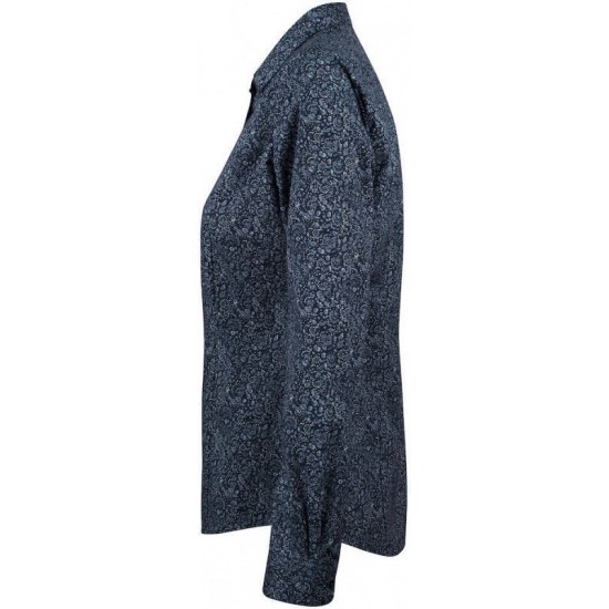 Сорочка жіноча з візерунком пейслі JH&Frost Indigo Bow 37 синій - 2903703601L Сорочка жіноча з візерунком пейслі JH&Frost Indigo Bow 37 синій - 2903703601L