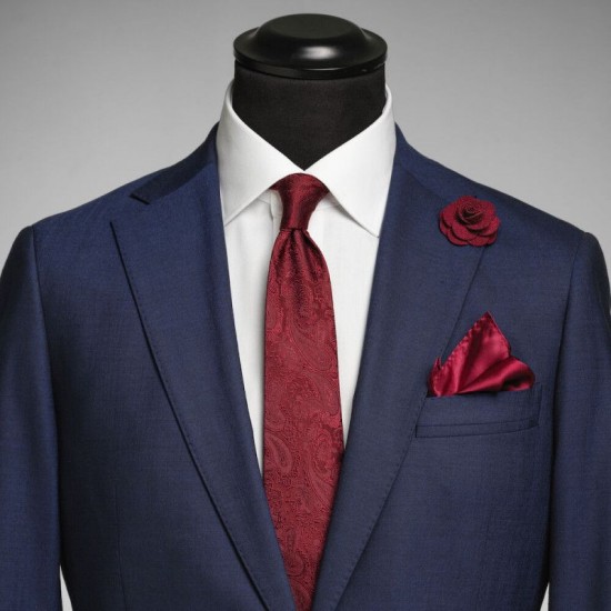 Краватка JH&Frost Paisley винний - 2910400490