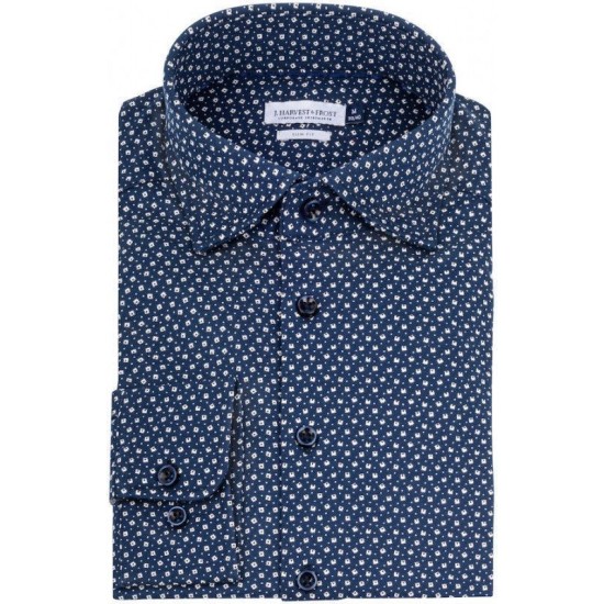 Сорочка чоловіча JH&Frost Indigo Bow 131 Regular Fit темно-синій - 2913101006S