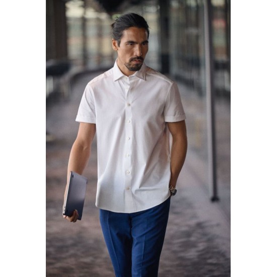 Сорочка чоловіча JH&Frost Indigo Bow 132 S/S Regular Fit білий - 29132111004XL