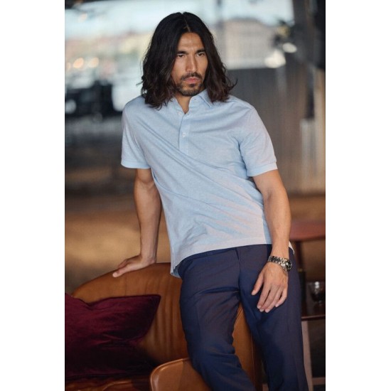 Футболка поло чоловіча JH&Frost Indigo Bow 133 S/S Tailored блакитний - 29133001153XL