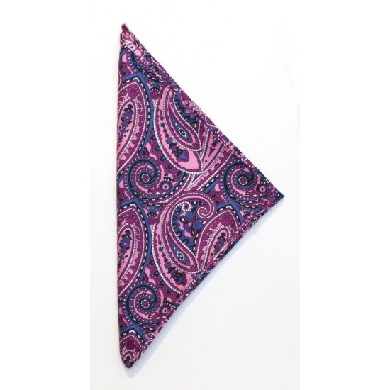 Краватка Handkerchief Paisley темно-червоний - 2920300488