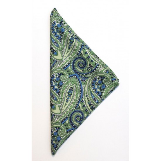 Краватка Handkerchief Paisley блідо-зелений - 2920300788