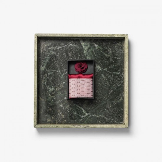 Шарф шовковий та шпилька JH&Frost Hankie & Lapel винний - 2920500490