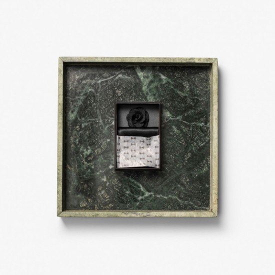 Шарф шовковий та шпилька JH&Frost Hankie & Lapel чорний - 2920500900