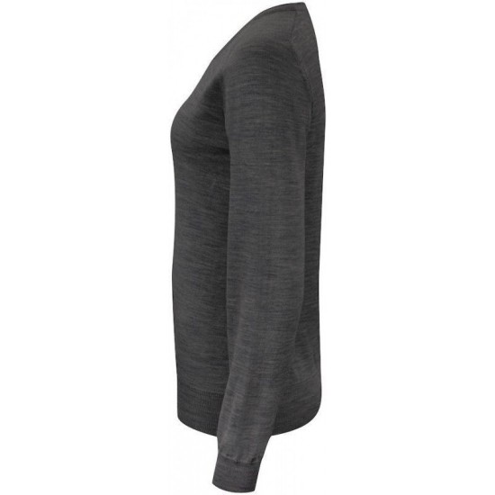 Пуловер жіночий Merino V-neck Woman темно-сірий меланж - 2930103909S