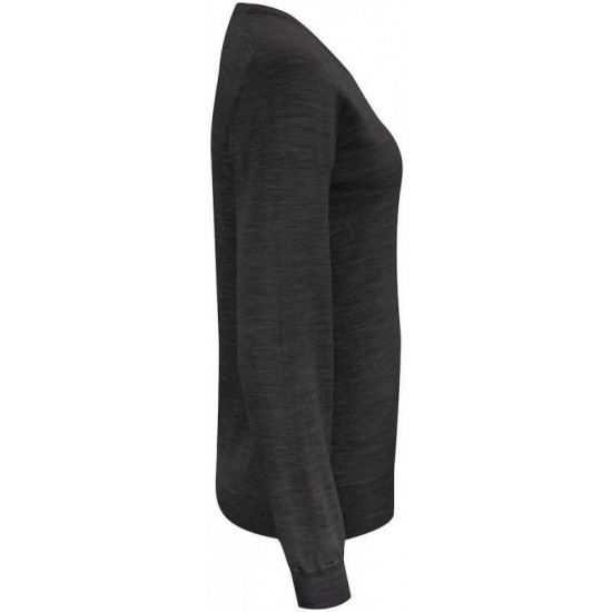 Пуловер жіночий Merino V-neck Woman темно-сірий меланж - 2930103909M