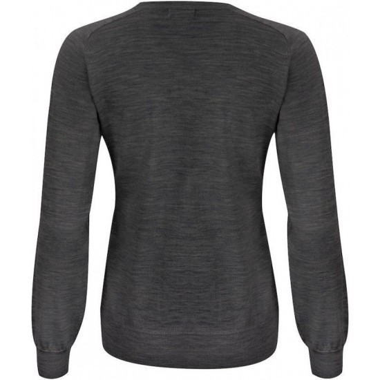 Пуловер жіночий Merino V-neck Woman темно-сірий меланж - 2930103909L