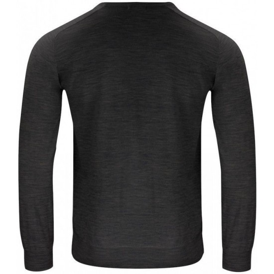 Пуловер чоловічий Merino U-neck темно-сірий меланж - 2930201909XL