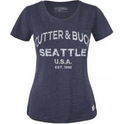 Футболка жіноча Cutter&Buck Pacific City Tee з принтом джинсовий меланж - 353401569XXL