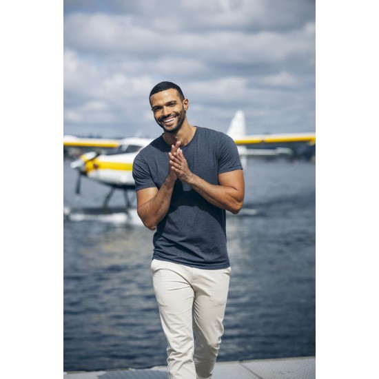 Футболка чоловіча Cutter&Buck Manzanita Roundneck темно-синій меланж - 353408554M