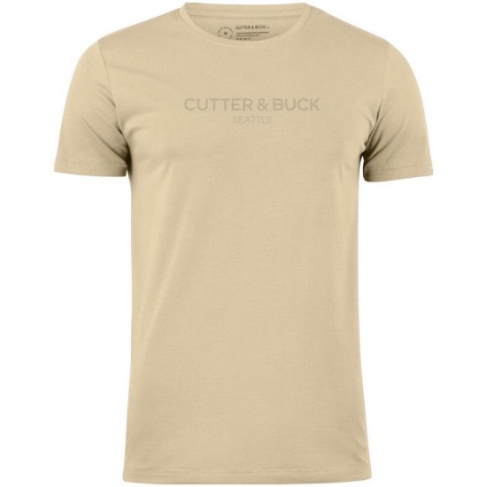 Футболка чоловіча Cutter&Buck Manzanita Roundneck з принтом бежевий - 353408023XL
