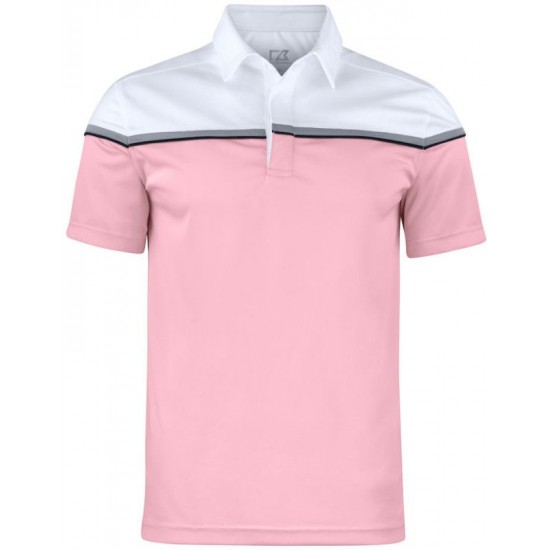Футболка поло чоловіча Cutter&Buck Seabeck рожевий/білий - 35442821000S