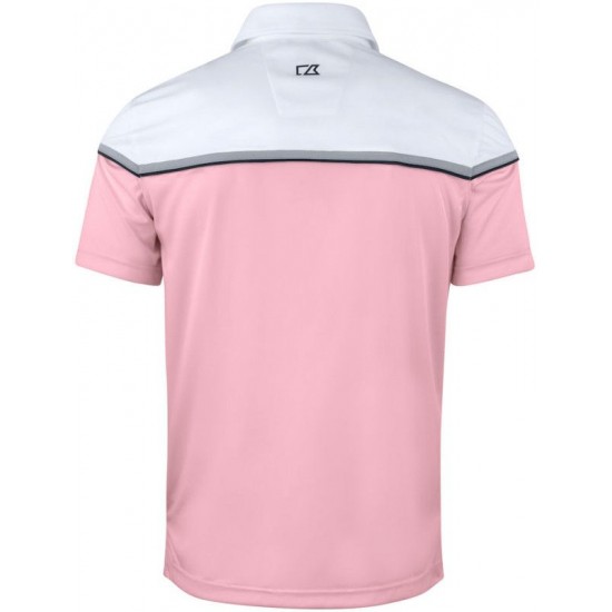 Футболка поло чоловіча Cutter&Buck Seabeck рожевий/білий - 35442821000S