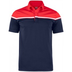 Футболка поло чоловіча Cutter&Buck Seabeck темно-синій/червоний - 35442858035M