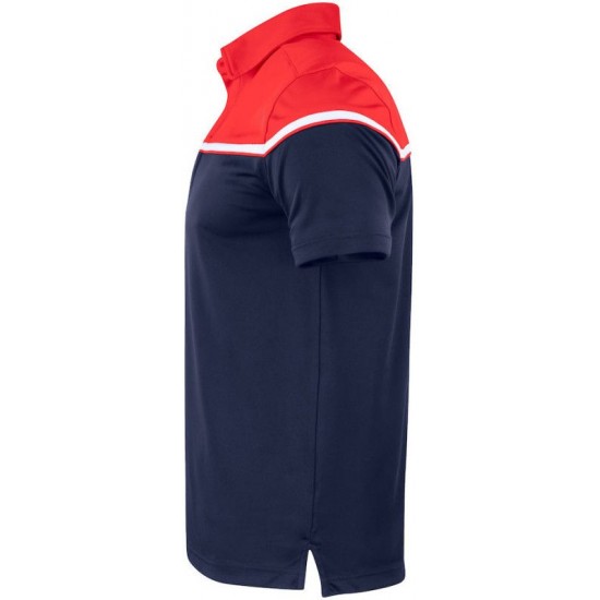 Футболка поло чоловіча Cutter&Buck Seabeck темно-синій/червоний - 35442858035XXL