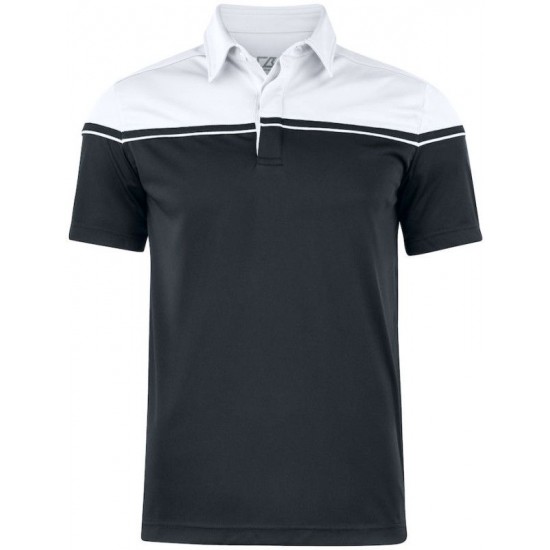 Футболка поло чоловіча Cutter&Buck Seabeck чорний/білий - 3544289900M