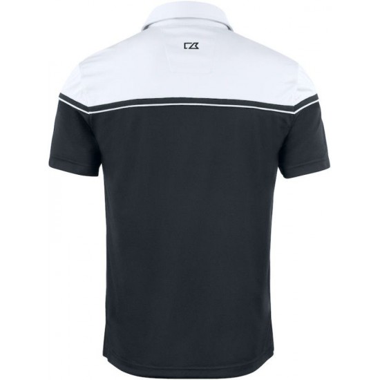Футболка поло чоловіча Cutter&Buck Seabeck чорний/білий - 3544289900M