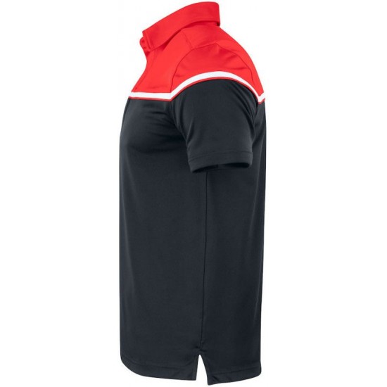 Футболка поло чоловіча Cutter&Buck Seabeck чорний/червоний - 3544289935S