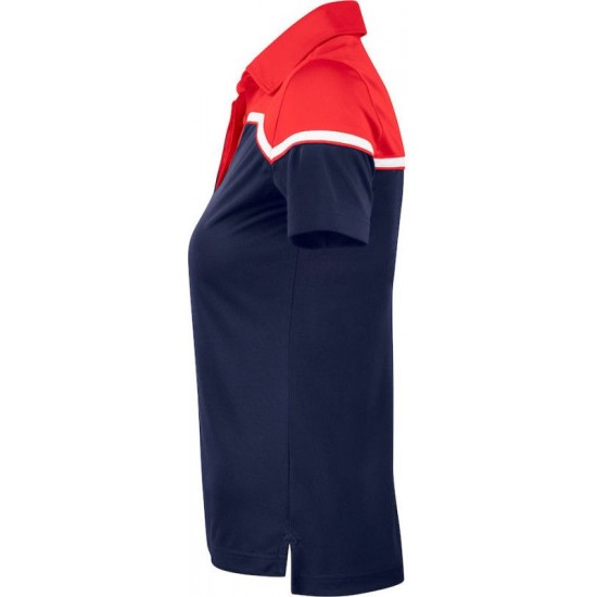 Футболка поло жіноча Cutter&Buck Seabeck темно-синій/червоний - 35442958035S